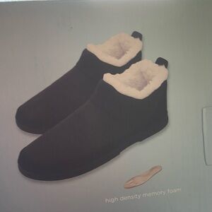 Black Wayland Square Men’s Memory Foam Slipper Boots Size M 8-9 Set New